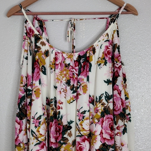 Umgee Bloomcore Floral Lace Cold Shoulder Casual Dress Sz S - Picture 3 of 16